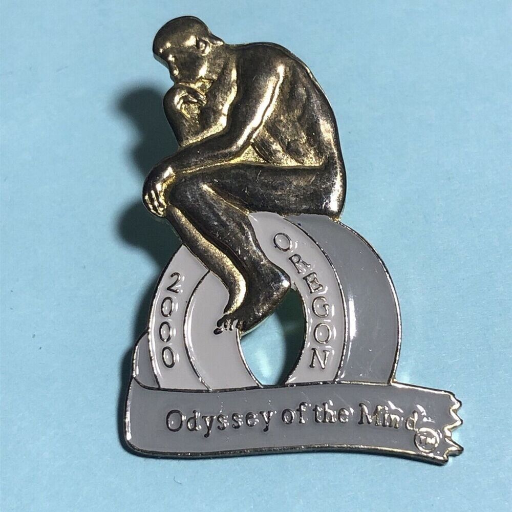 2000 Oregon ,Odyssey of the Mind Rodin's 'The Thinker' OM Collector Brooch -Pin